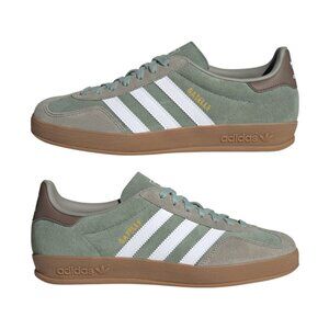 adidas Originals Gazelle Indoor Men Casual Shoes Silver Green JI3526 NEW